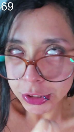I Seduce the Camera While Sucking on My Favorite Dildo