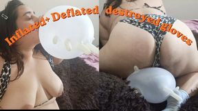 Inflate + deflate my latex glove