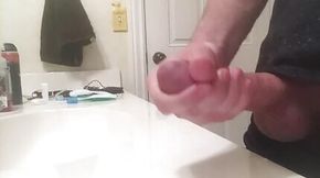 Big cut cock dripping hot cum masturbation