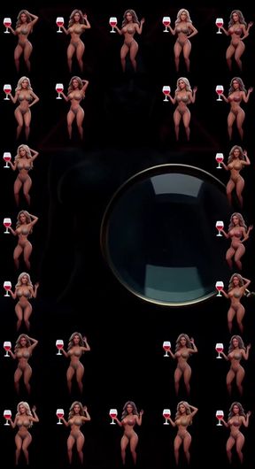 Professional adult AI-generated animation featuring a curvy blonde