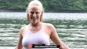 Lara CumKitten - Blonde German pornstar shows off in a swimsuit