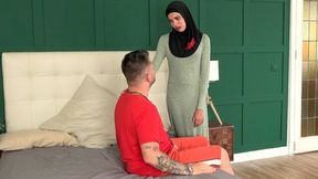 Lustful as hell Muslim doll Macarena Lewis screwed for money