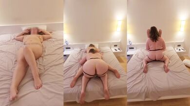 MORNING SEX OF A LESBIAN COUPLE AFTER THE WEDDING NIGHT