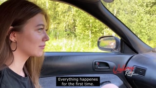Whore sucked in the car and cheated her boyfriend