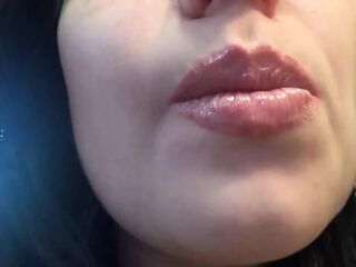Gentle giantess/lips/throat movie scene swallowing