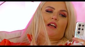 Extremely Demanding Blonde Mature Lady in Contrast with Big Black Cock
