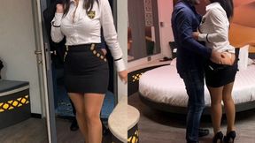 Finally get my secretary into the hotel room for some fun
