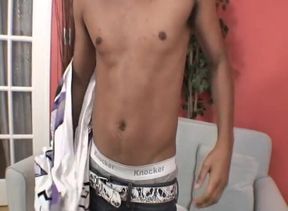 Black dude loves to jerk off his cock