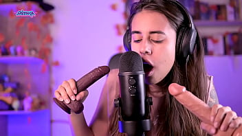 ASMR double dildo blowjob- Salmakia