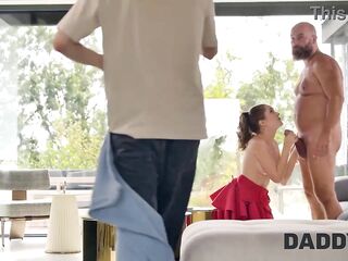 DADDY4K. Slutty GF is sucking a dick. Hot video with Una Fairy