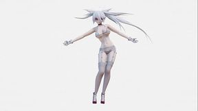 Black Rock Shooter and her sibling do the Helltaker Dance in sexy underwear