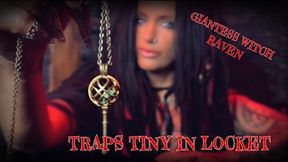 Giantess Witch Raven Traps Tiny in Locket