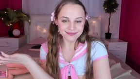 Cute Young With Pigtails Fucks Herself Hard