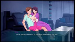 SexNote - ALL SEX scenes [ TABOO HENTAI game PornPlay ] Ep.4 RISKY couch BLOWJOB in front of her step mom !