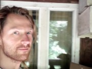 Fapping my big dick in an abandoned old shed I've found