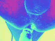 Rough deep pegging. Creampie overflows out sissy boys ruined hole.