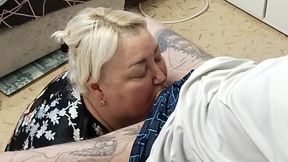 Mother-in-law came to visit to get enough cum