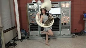 Ziva Tries Out the Sousaphone (MP4 - 1080p)