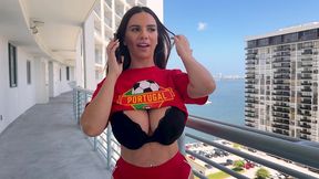 big tit milf invited me in for the soccer game