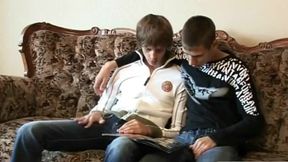 Gay Oral: Another Two Russian Twinks On A Sofa