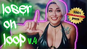 Loser on Loop v.4 with Mocking Laughter - 100% Pure Degradation Series | Femdom Verbal Humiliation | MILF Goddess