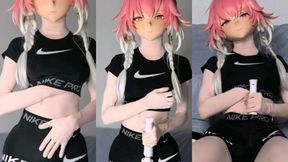 Changli magic wand masturbation in Nike Pro & Nike Free Metcon 6 [Kig]