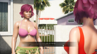 SunbayCity [SFM Hentai game] Ep.1 Wandering around in a sexy red one piece swimsuit in a GTA parody44