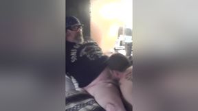 guy wearing panties sucks guys cock while wife films in motel