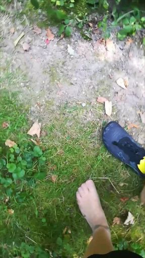 Outdoor Balancing in Pantyhose