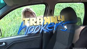 Tranny hooker loves it in the ass