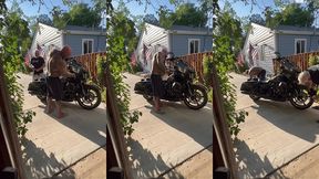 update #103 (september 13, 2022) me and jim love washing my harley in the hot ass sun!