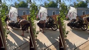 update #103 (september 13, 2022) me and jim love washing my harley in the hot ass sun!