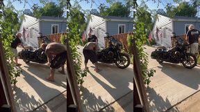 update #103 (september 13, 2022) me and jim love washing my harley in the hot ass sun!