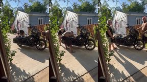 update #103 (september 13, 2022) me and jim love washing my harley in the hot ass sun!