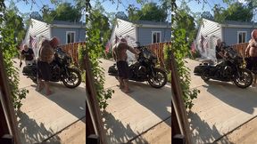 update #103 (september 13, 2022) me and jim love washing my harley in the hot ass sun!