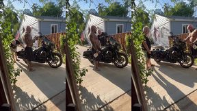 update #103 (september 13, 2022) me and jim love washing my harley in the hot ass sun!