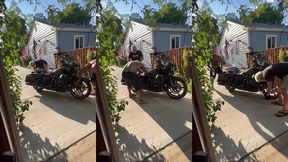 update #103 (september 13, 2022) me and jim love washing my harley in the hot ass sun!