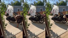 update #103 (september 13, 2022) me and jim love washing my harley in the hot ass sun!