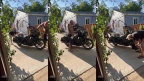 update #103 (september 13, 2022) me and jim love washing my harley in the hot ass sun!