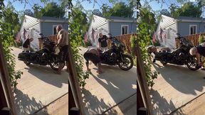 update #103 (september 13, 2022) me and jim love washing my harley in the hot ass sun!