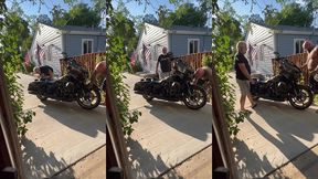 update #103 (september 13, 2022) me and jim love washing my harley in the hot ass sun!