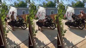 update #103 (september 13, 2022) me and jim love washing my harley in the hot ass sun!