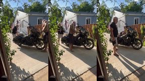 update #103 (september 13, 2022) me and jim love washing my harley in the hot ass sun!