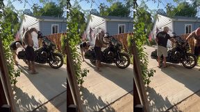 update #103 (september 13, 2022) me and jim love washing my harley in the hot ass sun!