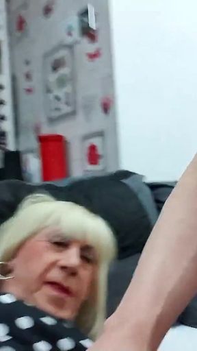 Sexy Crossdresser Pauline Sucking Huge Cock and Getting Fucked in the Ass