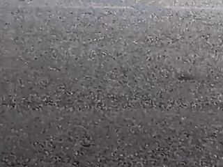 1st public walk in boots on a parking lot, clothed in nylons and red pvc costume.