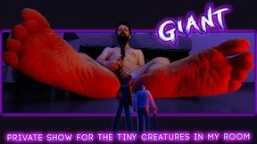 Tiny Voyeurs, a Shameless Giant | HD 720p | Goantess - Male Feet - Handjobs