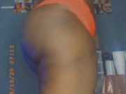 Thick Ebony in Red Lingerie | onlyfans/savagequeen26
