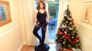 Alison in Thigh Boots - Wanking under the christmas tree 2