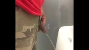 guy peeing public restroom spy